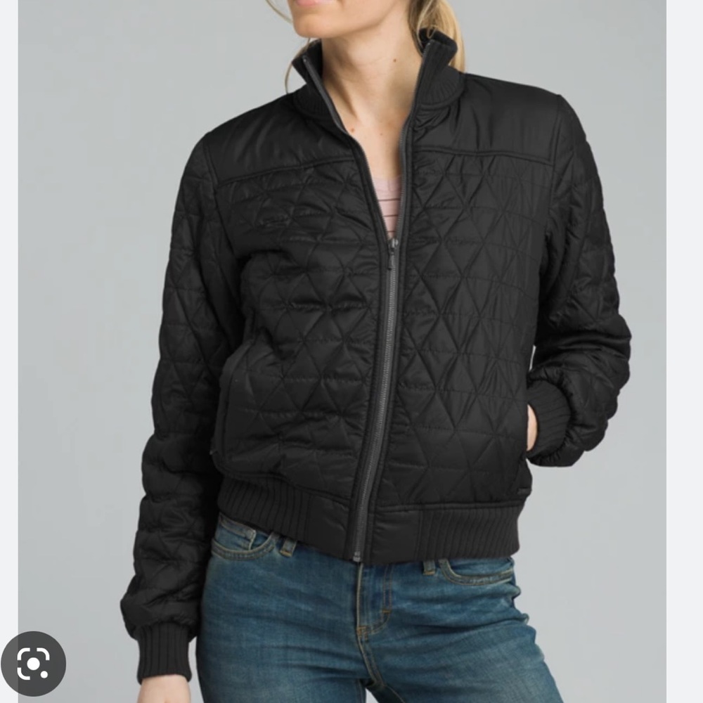 Prana Black Diva Bomber Jacket